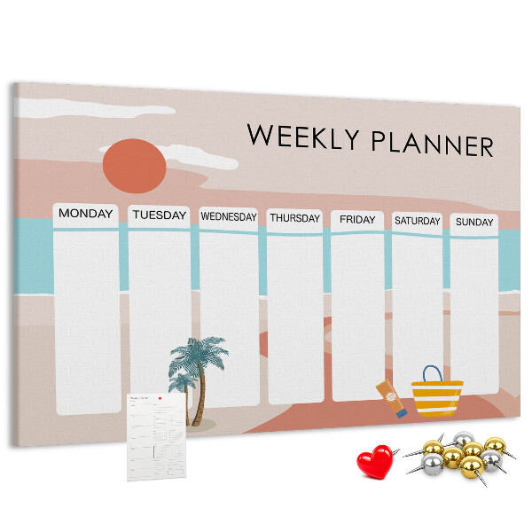 Cork board Weekly planner