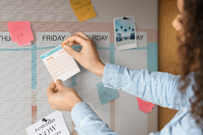 Cork board Weekly planner