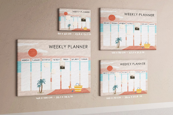 Cork board Weekly planner