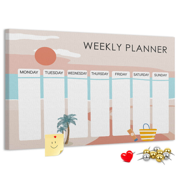 Cork board Weekly planner