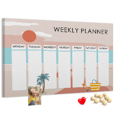 Cork board Weekly planner