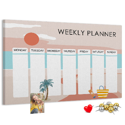Cork board Weekly planner