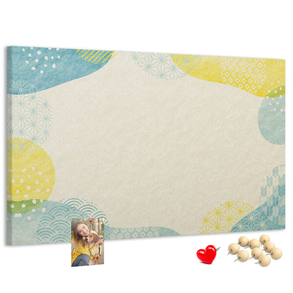 Cork display board Patterned frame