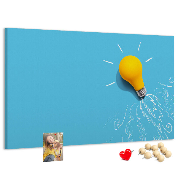 Cork board Light bulb drawing