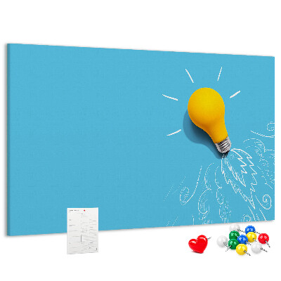 Cork board Light bulb drawing