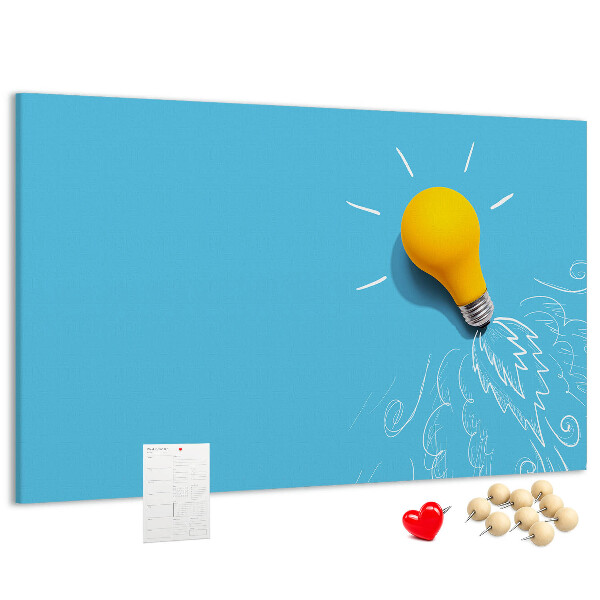 Cork board Light bulb drawing