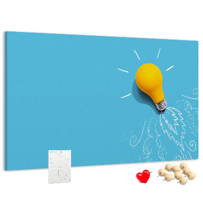 Cork board Light bulb drawing