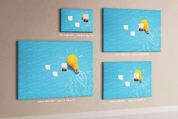 Cork board Light bulb drawing
