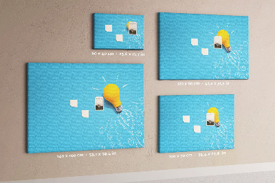 Cork board Light bulb drawing