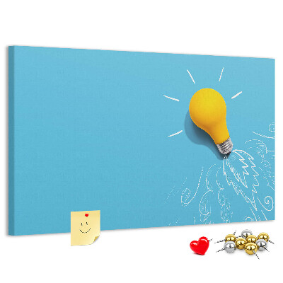 Cork board Light bulb drawing