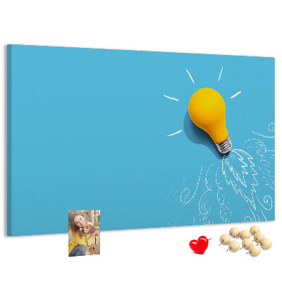Cork board Light bulb drawing
