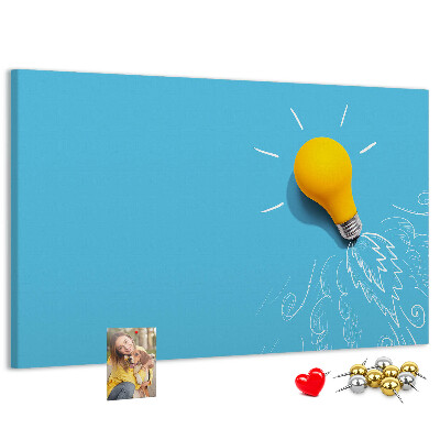 Cork board Light bulb drawing