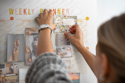 Cork display board Weekly planner