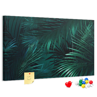 Cork memo board Tropical leaves
