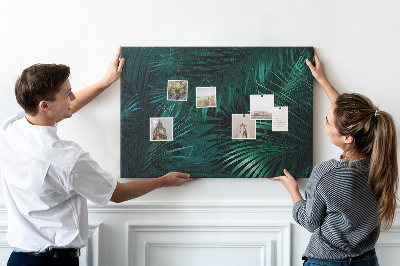 Cork memo board Tropical leaves