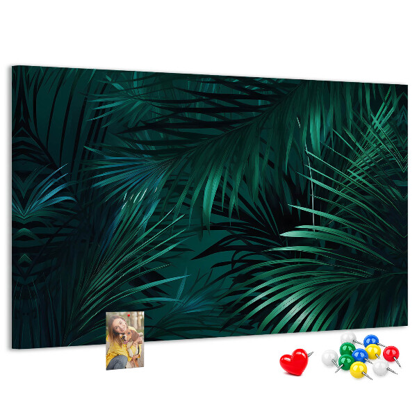 Cork memo board Tropical leaves