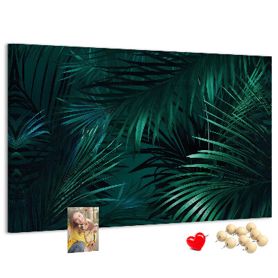 Cork memo board Tropical leaves