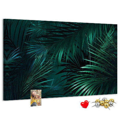 Cork memo board Tropical leaves