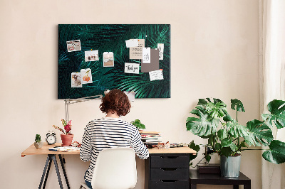 Cork memo board Tropical leaves