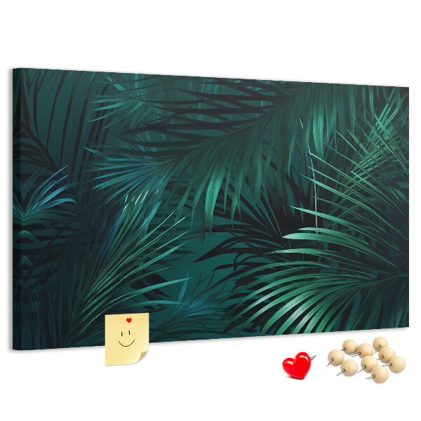 Cork memo board Tropical leaves