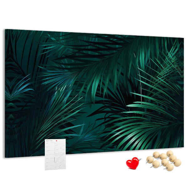 Cork memo board Tropical leaves