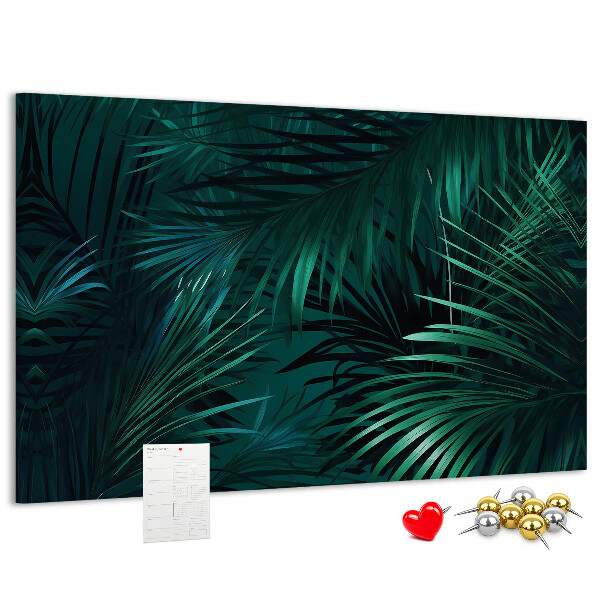 Cork memo board Tropical leaves