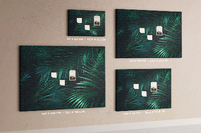 Cork memo board Tropical leaves
