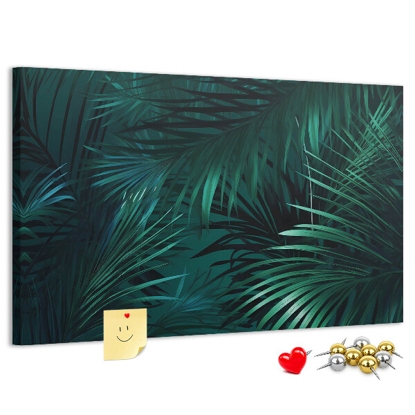 Cork memo board Tropical leaves