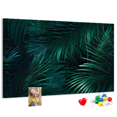 Cork memo board Tropical leaves