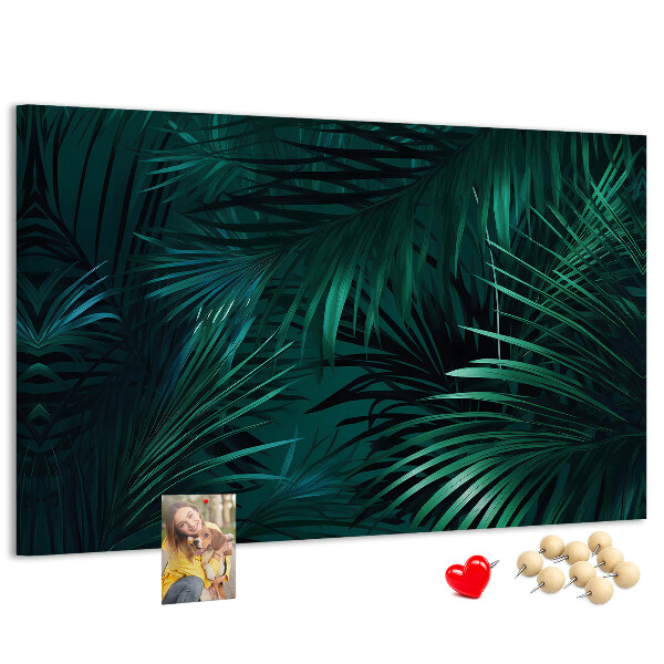 Cork memo board Tropical leaves