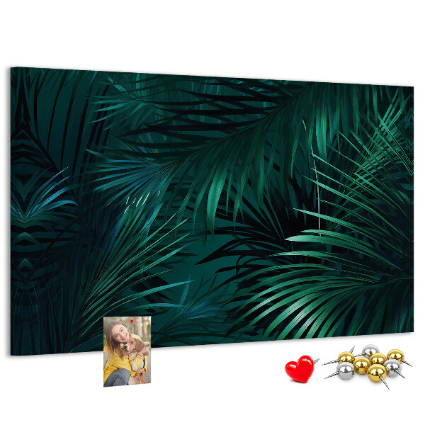 Cork memo board Tropical leaves