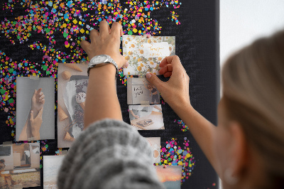 Cork display board Dotted world map