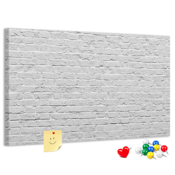 Cork memo board Brick wall