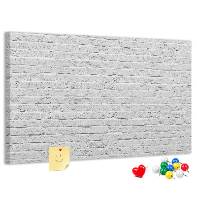 Cork memo board Brick wall