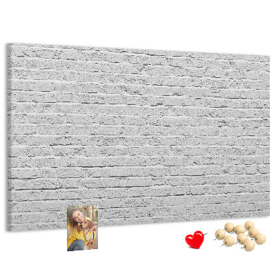 Cork memo board Brick wall