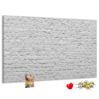 Cork memo board Brick wall