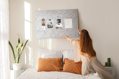 Cork memo board Brick wall