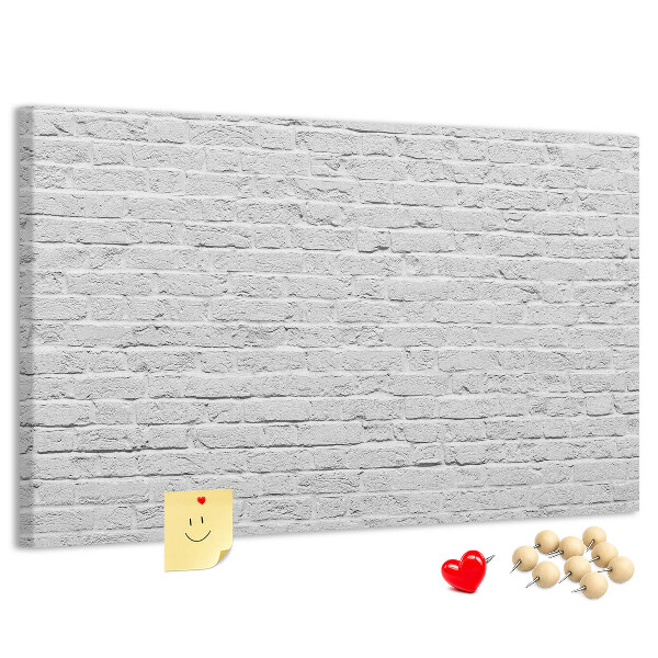 Cork memo board Brick wall