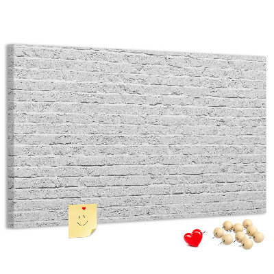 Cork memo board Brick wall