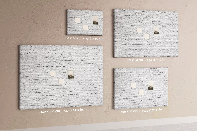 Cork memo board Brick wall