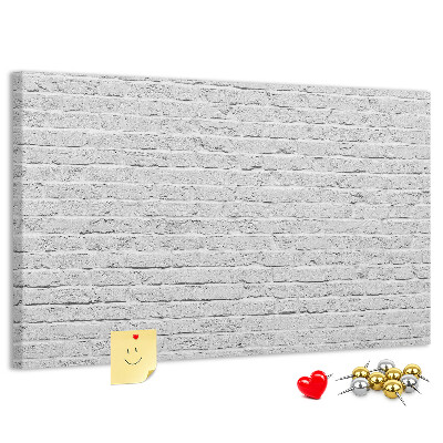 Cork memo board Brick wall