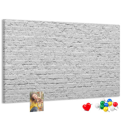 Cork memo board Brick wall
