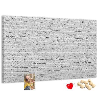 Cork memo board Brick wall
