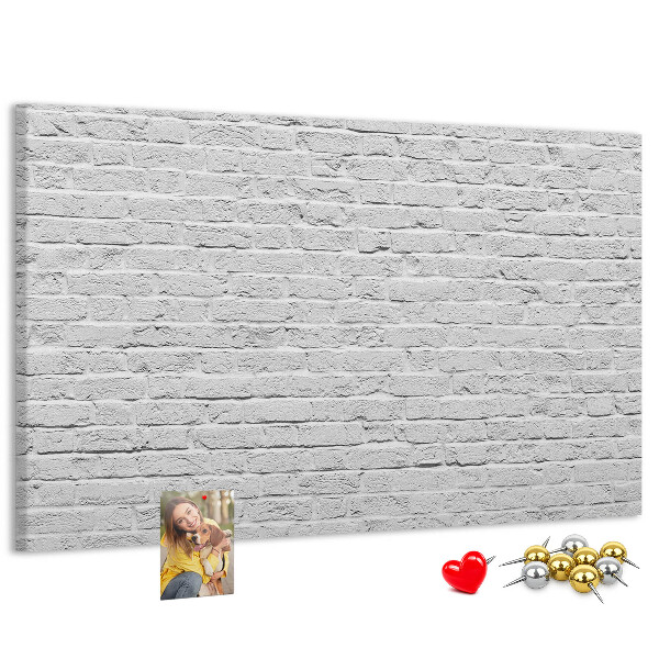 Cork memo board Brick wall