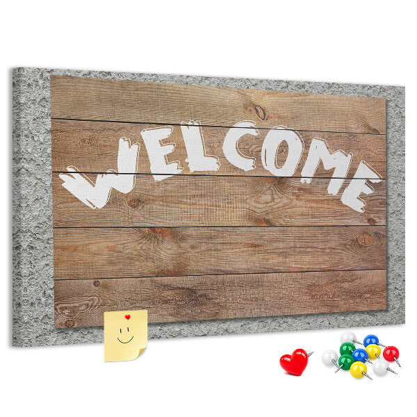 Cork display board Welcome board