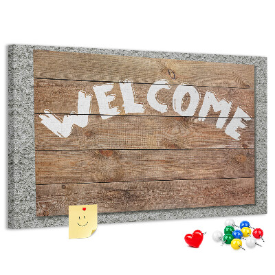 Cork display board Welcome board