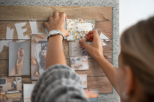 Cork display board Welcome board