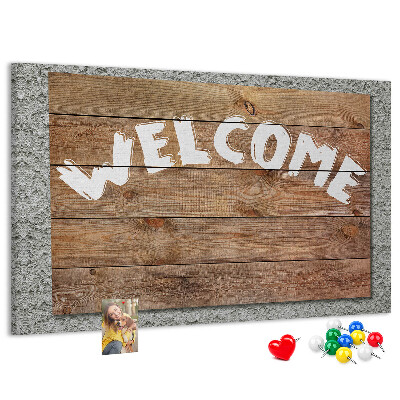 Cork display board Welcome board