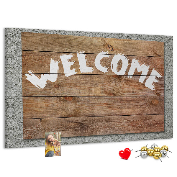 Cork display board Welcome board