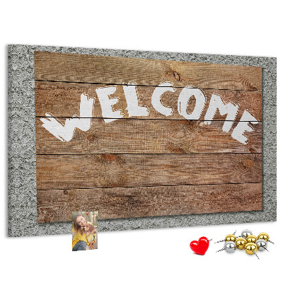 Cork display board Welcome board